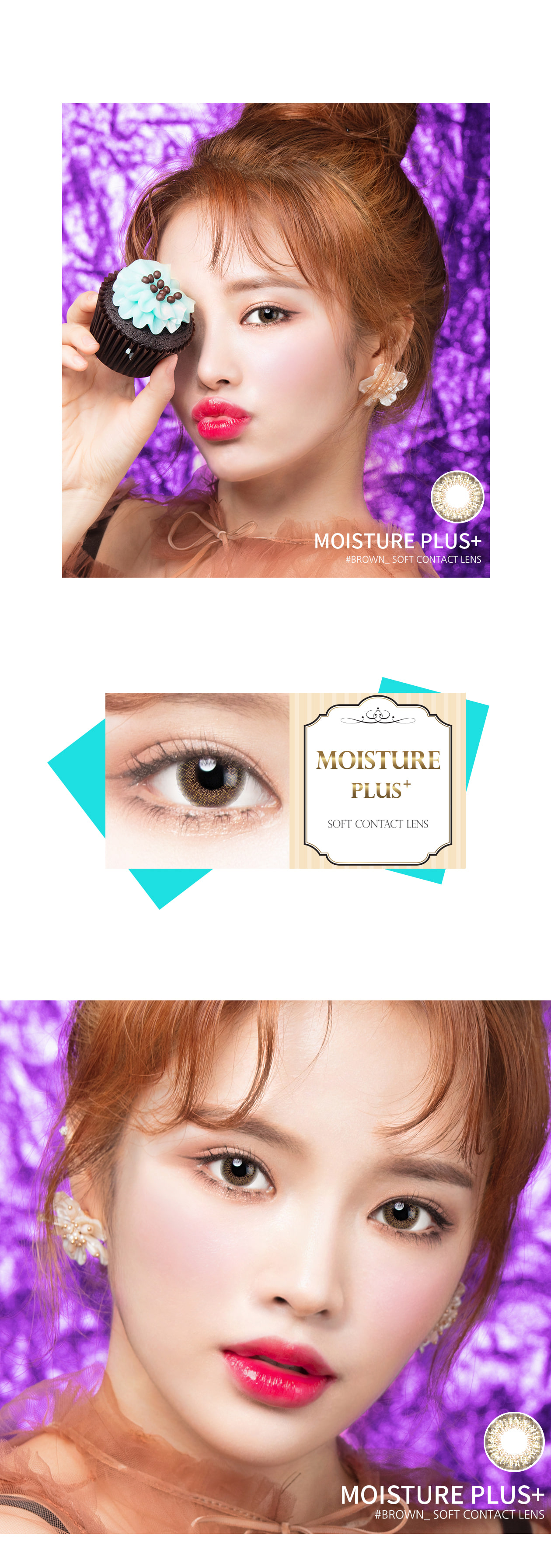 Second description images of Moisture Plus Brown (2pcs) Circle Contact Lens